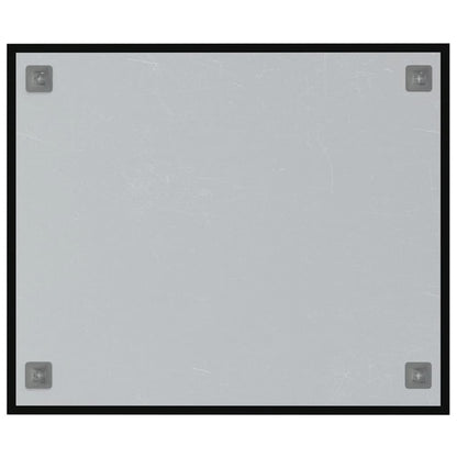 Wall-mounted Magnetic Board Black 60x50 cm Tempered Glass