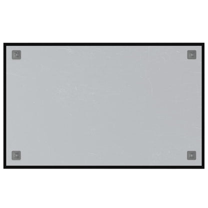 Wall-mounted Magnetic Board Black 80x50 cm Tempered Glass