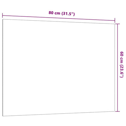 Wall-mounted Magnetic Board Black 80x60 cm Tempered Glass