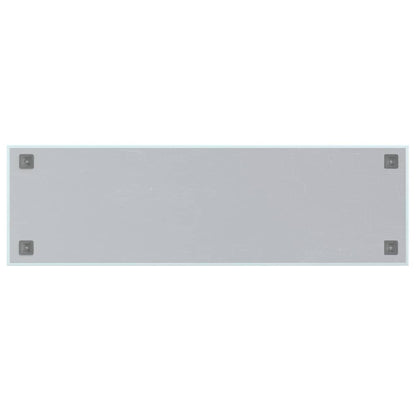 Wall-mounted Magnetic Board White 100x30 cm Tempered Glass