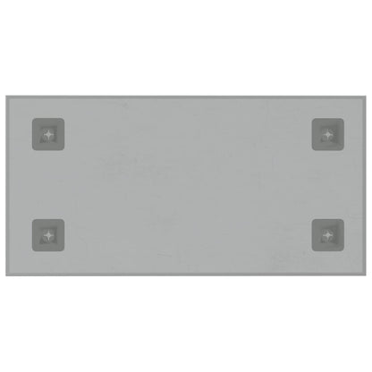 Wall-mounted Magnetic Board White 40x20 cm Tempered Glass