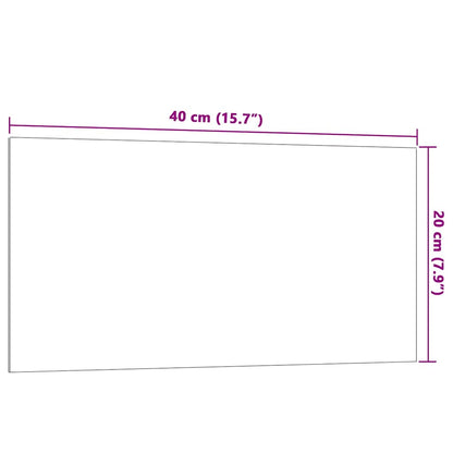 Wall-mounted Magnetic Board White 40x20 cm Tempered Glass