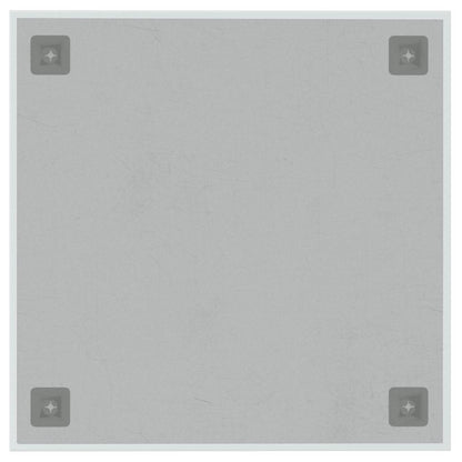 Wall-mounted Magnetic Board White 40x40 cm Tempered Glass