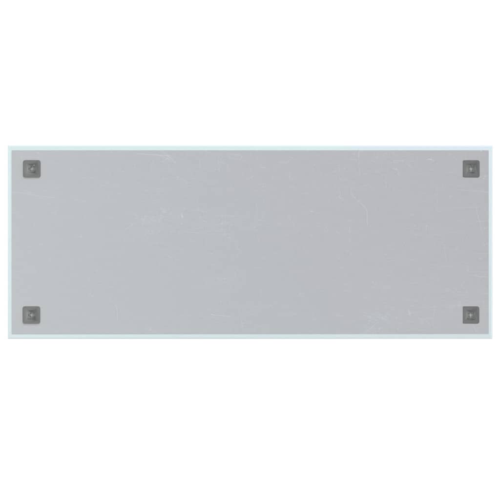 Wall-mounted Magnetic Board White 100x40 cm Tempered Glass