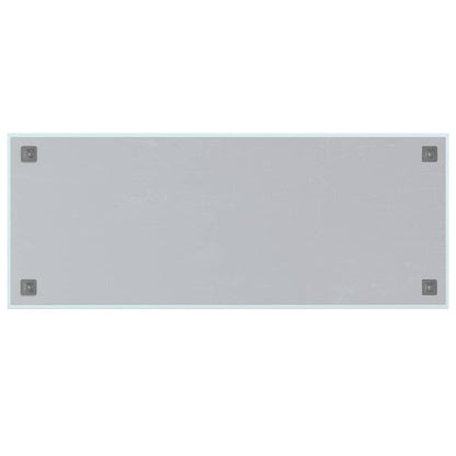 Wall-mounted Magnetic Board White 100x40 cm Tempered Glass