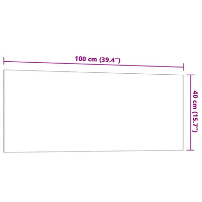Wall-mounted Magnetic Board White 100x40 cm Tempered Glass