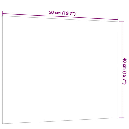 Wall-mounted Magnetic Board White 50x40 cm Tempered Glass