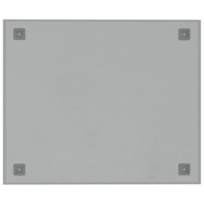 Wall-mounted Magnetic Board White 60x50 cm Tempered Glass