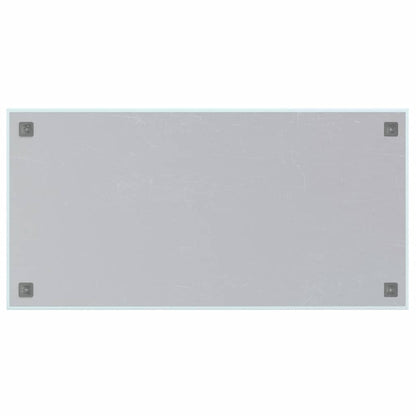 Wall-mounted Magnetic Board White 100x50 cm Tempered Glass