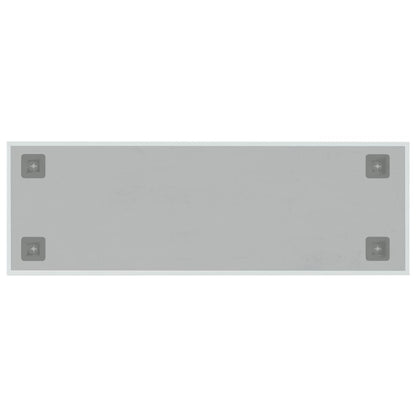 Wall-mounted Magnetic Board White 60x20 cm Tempered Glass