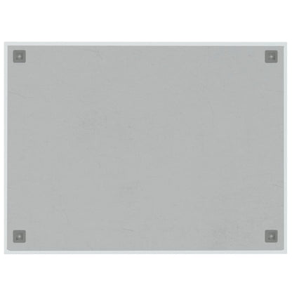 Wall-mounted Magnetic Board White 80x60 cm Tempered Glass