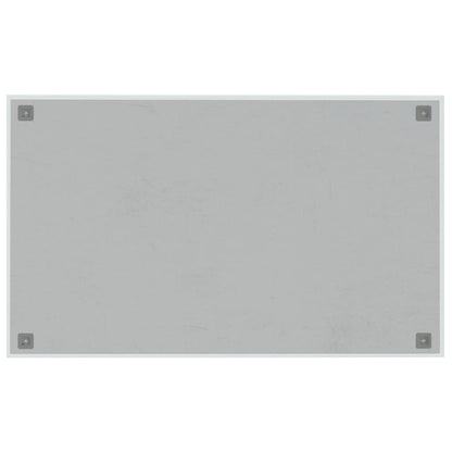 Wall-mounted Magnetic Board White 100x60 cm Tempered Glass