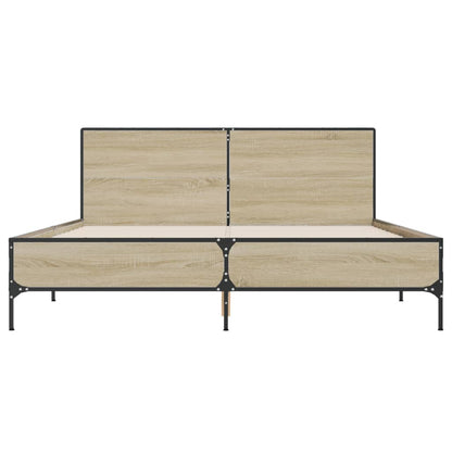 Bed Frame without Mattress Sonoma Oak 160x200 cm