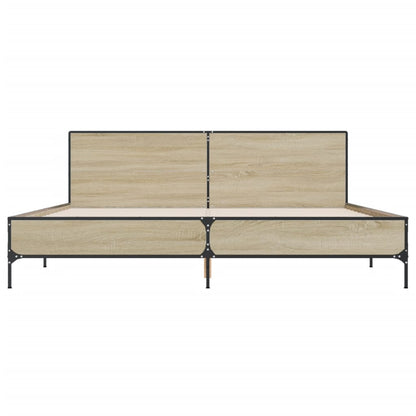 Bed Frame without Mattress Sonoma Oak 180x200 cm Super King
