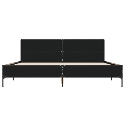 Bed Frame without Mattress Black 200x200 cm
