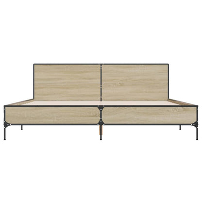 Bed Frame without Mattress Sonoma Oak 200x200 cm