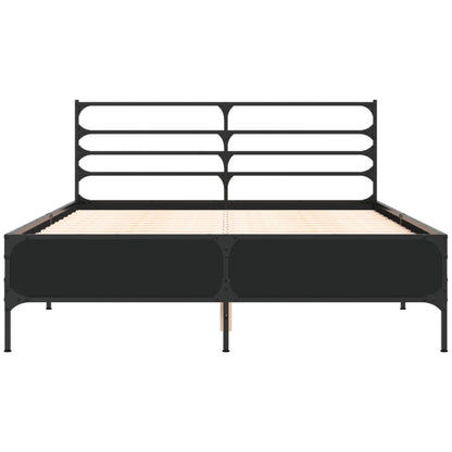 Bed Frame without Mattress Black 120x200 cm