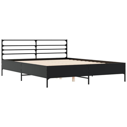Bed Frame without Mattress Black 160x200 cm