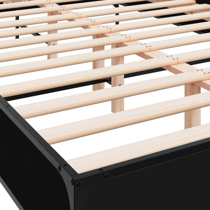 Bed Frame without Mattress Black 160x200 cm