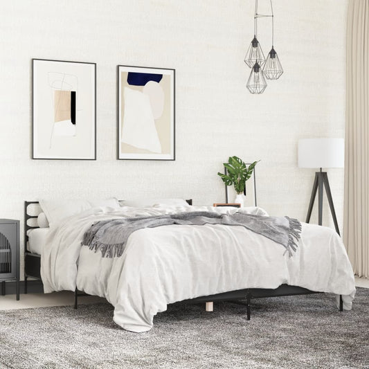 Bed Frame without Mattress Black 160x200 cm