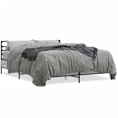 Bed Frame without Mattress Grey Sonoma 160x200 cm