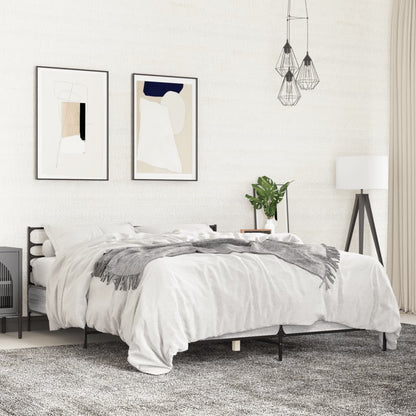 Bed Frame without Mattress Grey Sonoma 160x200 cm