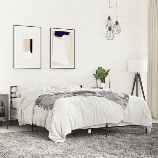 Bed Frame without Mattress Grey Sonoma 160x200 cm