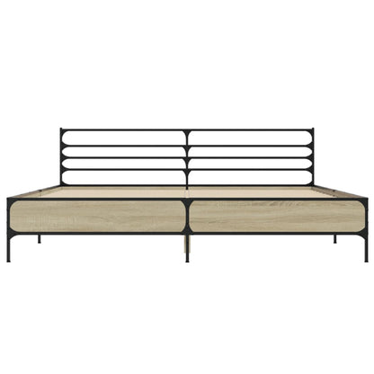 Bed Frame without Mattress Sonoma Oak 180x200 cm Super King