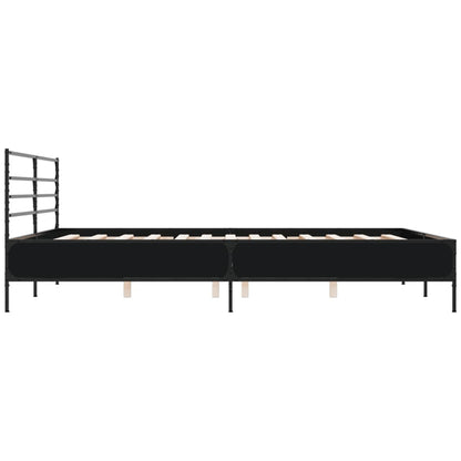 Bed Frame without Mattress Black 200x200 cm