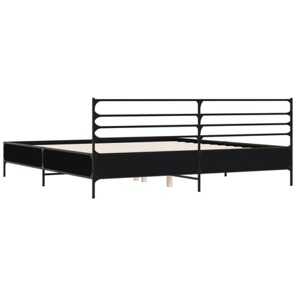 Bed Frame without Mattress Black 200x200 cm