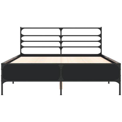 Bed Frame without Mattress Black 135x190 cm Double