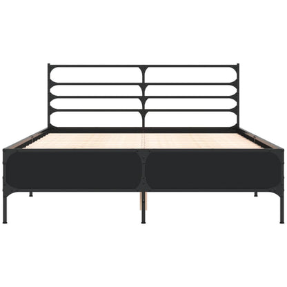 Bed Frame without Mattress Black 140x190 cm