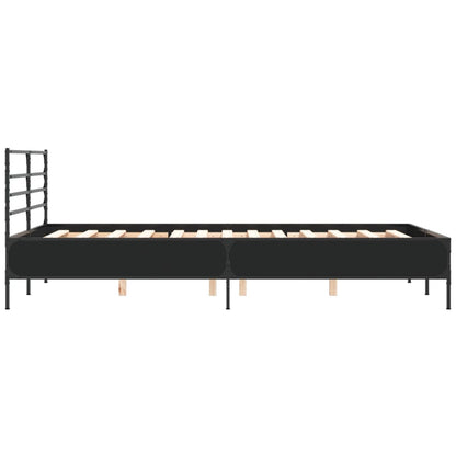 Bed Frame without Mattress Black 140x190 cm