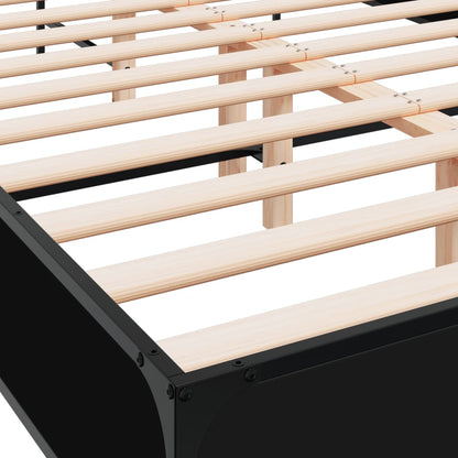 Bed Frame without Mattress Black 140x190 cm