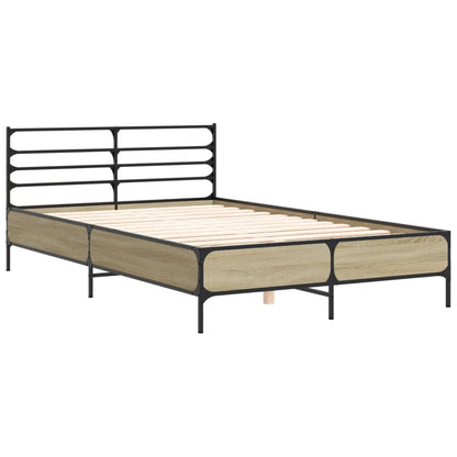 Bed Frame without Mattress Sonoma Oak 140x190 cm