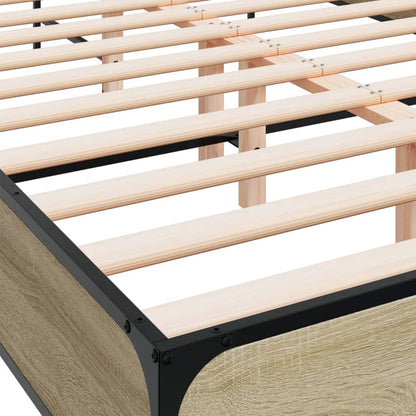 Bed Frame without Mattress Sonoma Oak 140x190 cm