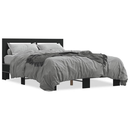 Bed Frame without Mattress Black 140x200 cm