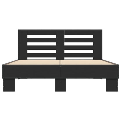 Bed Frame without Mattress Black 140x200 cm