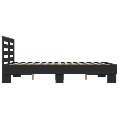 Bed Frame without Mattress Black 140x200 cm