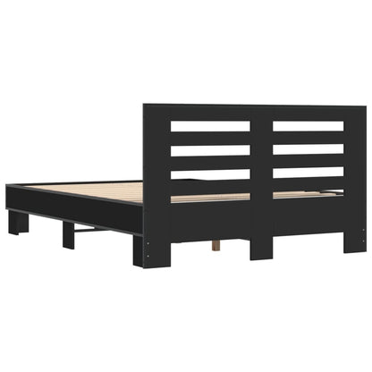 Bed Frame without Mattress Black 140x200 cm