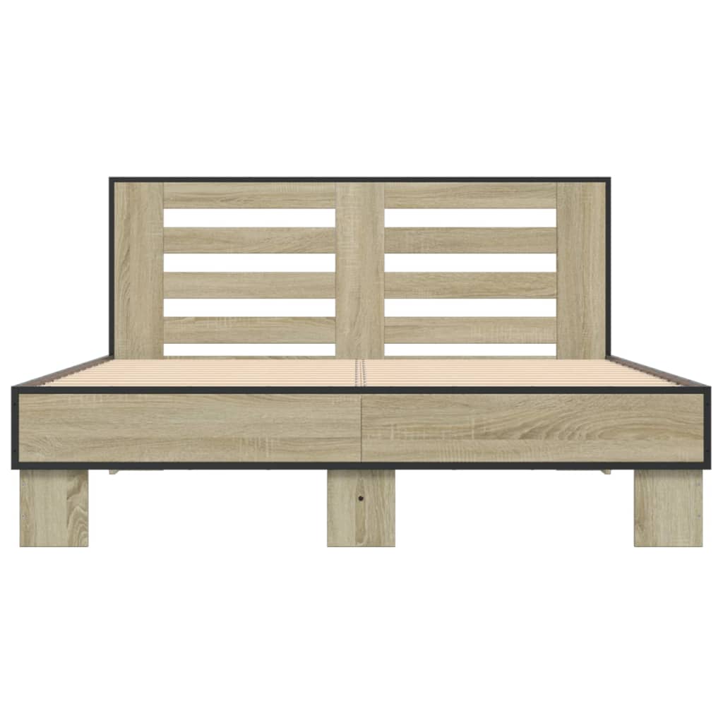 Bed Frame without Mattress Sonoma Oak 120x200 cm