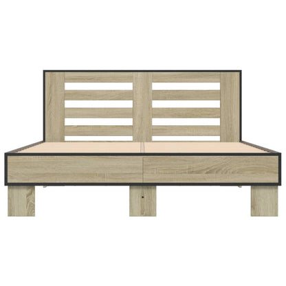Bed Frame without Mattress Sonoma Oak 120x200 cm