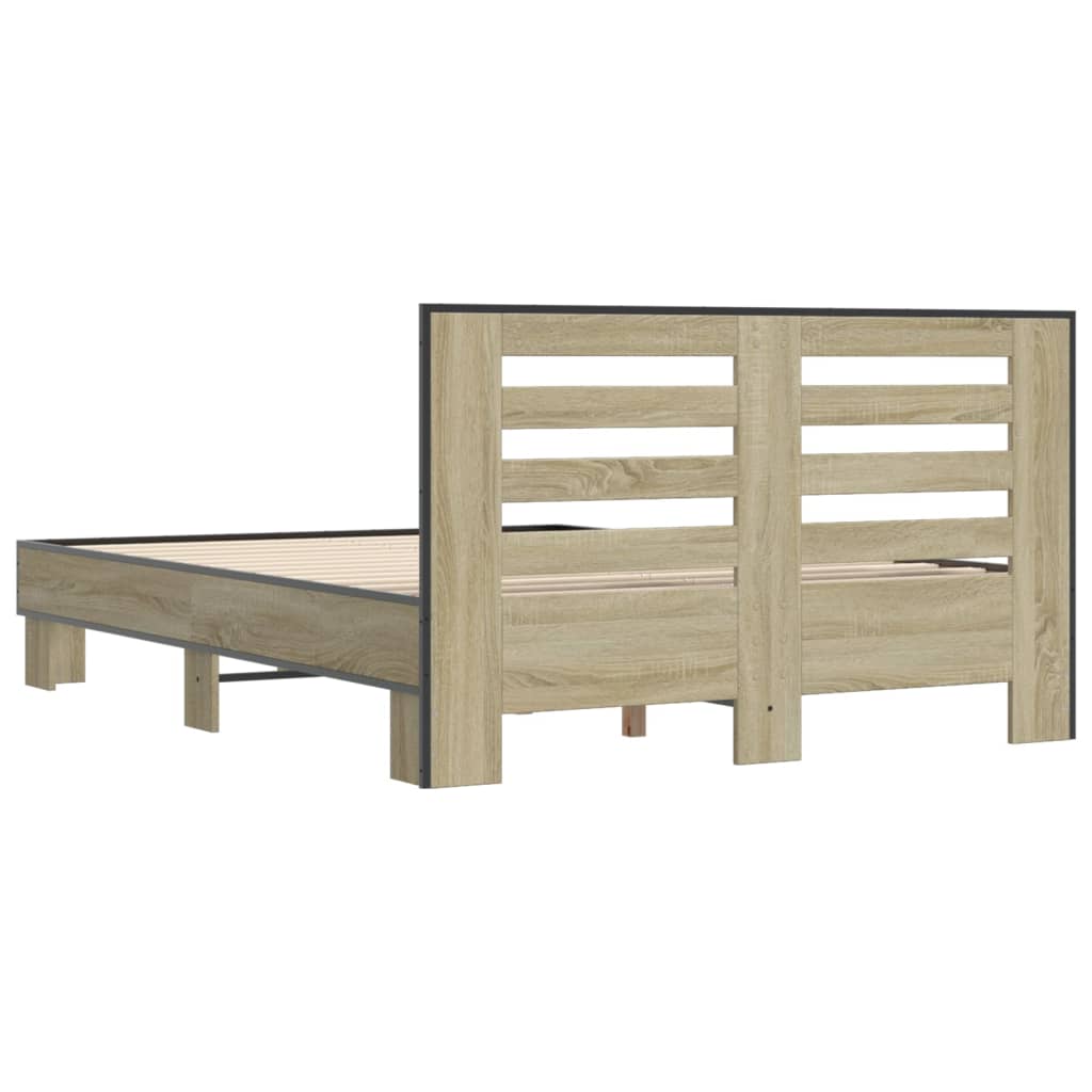 Bed Frame without Mattress Sonoma Oak 120x200 cm