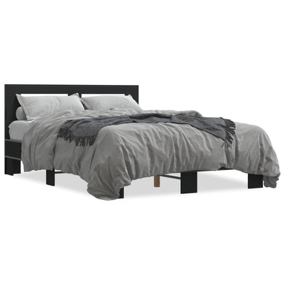 Bed Frame without Mattress Black 135x190 cm Double