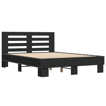 Bed Frame without Mattress Black 135x190 cm Double