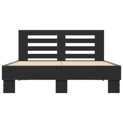 Bed Frame without Mattress Black 135x190 cm Double