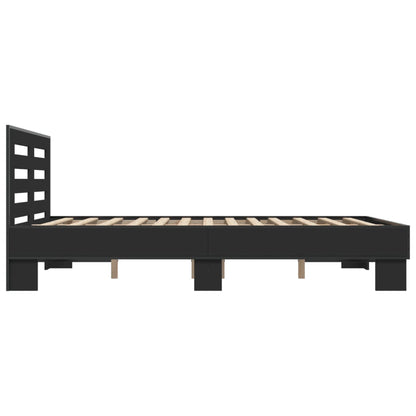 Bed Frame without Mattress Black 135x190 cm Double