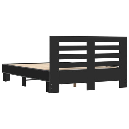 Bed Frame without Mattress Black 135x190 cm Double