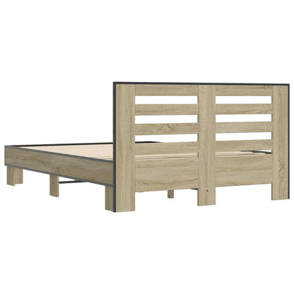 Bed Frame without Mattress Sonoma Oak 135x190 cm Double