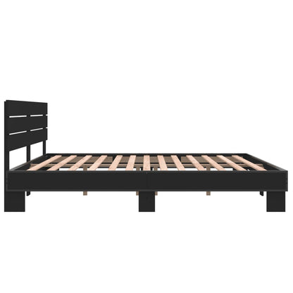 Bed Frame without Mattress Black 200x200 cm